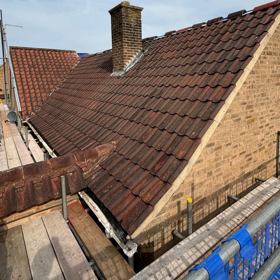 A traditional clay pantile roof