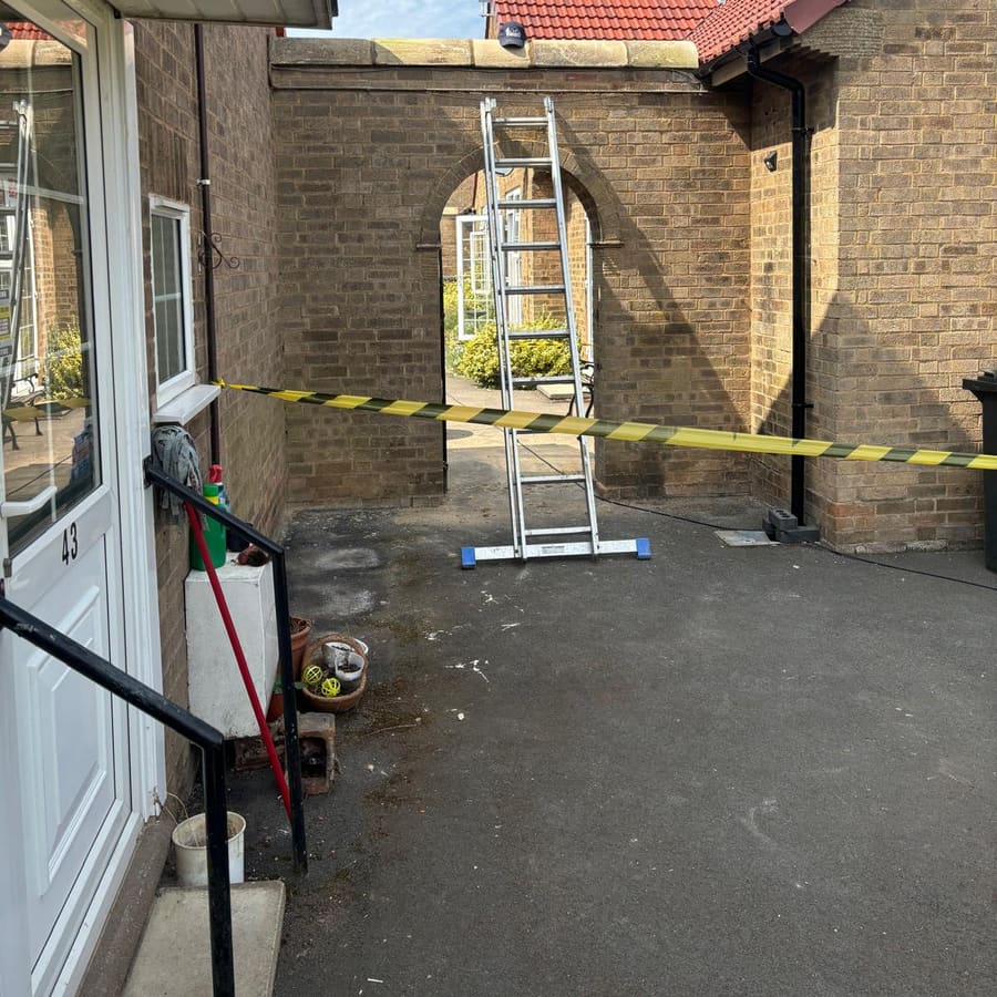 Access set up to re-roof a period property