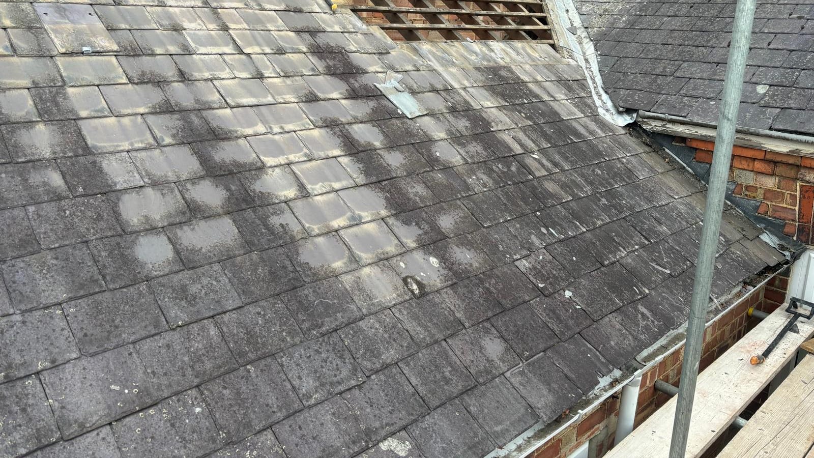 An old, worn roof before urgent repair