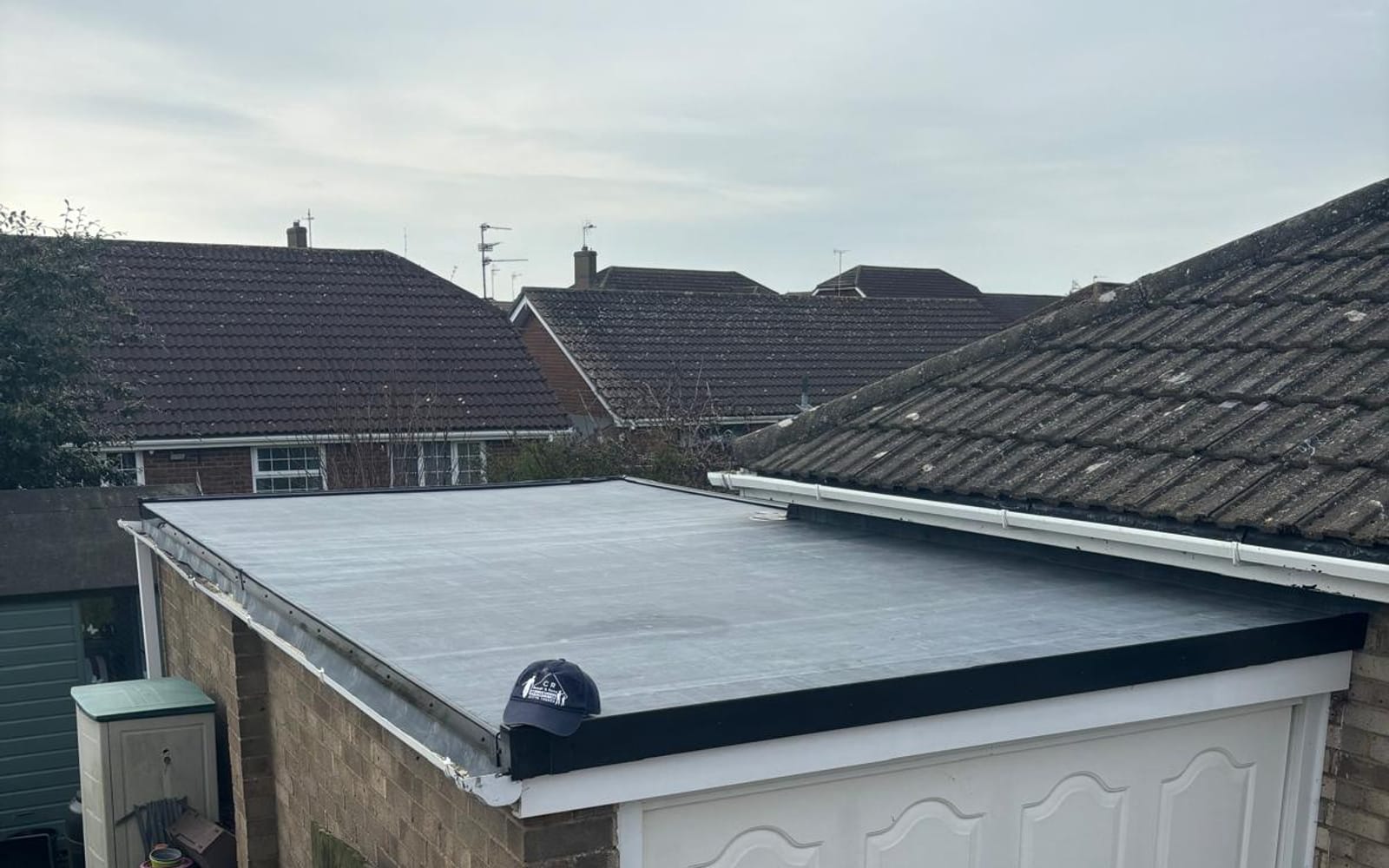 A finished flat roof