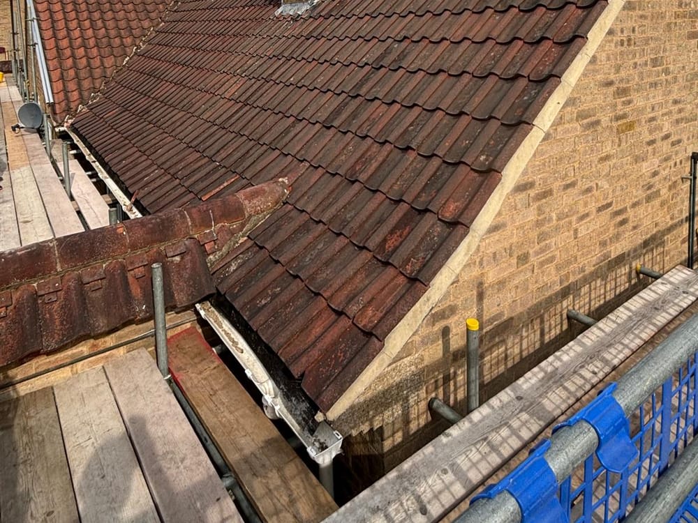 A traditional clay pantile roof